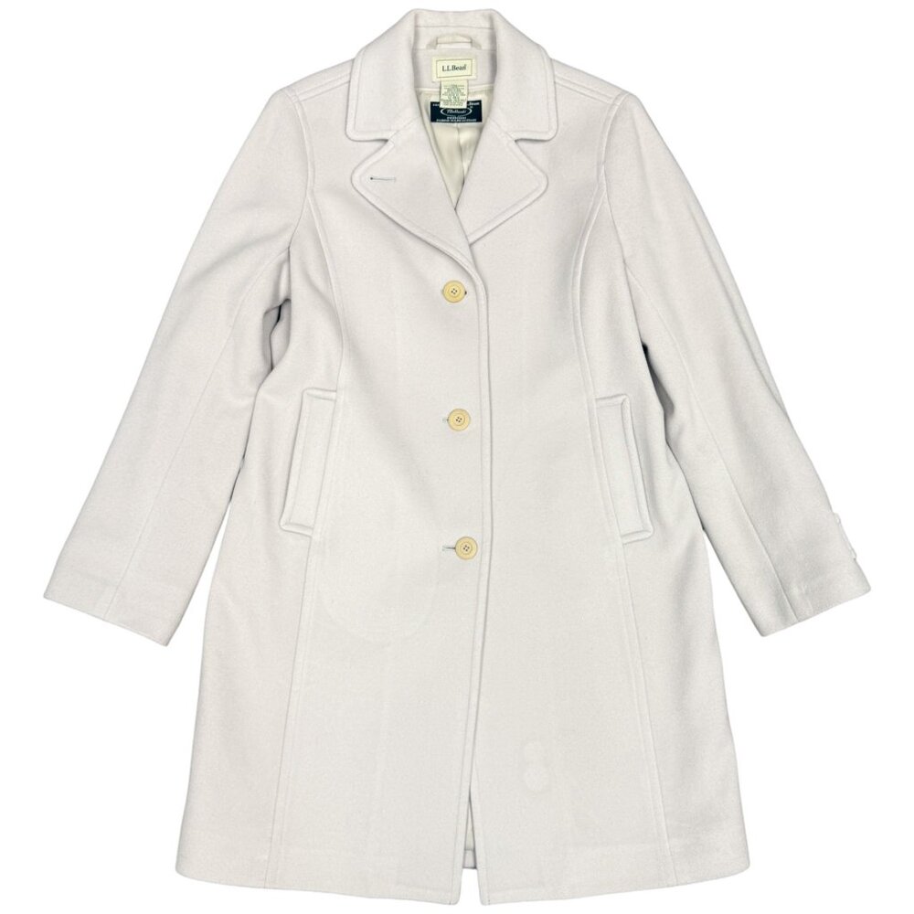 L.L. BEAN Women's NWOT Classic Lambswool Polo‎ Coat Pale Pink | Size 12R - Picture 3 of 15